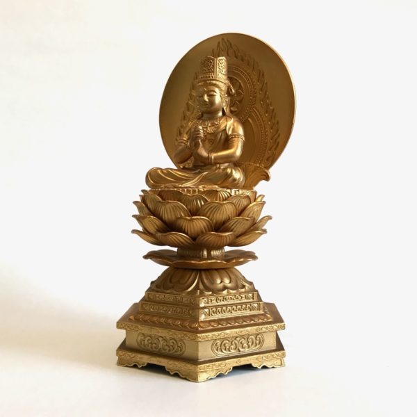 Japon: Bouddha en métal doré à l’or 22 carats. Appelé Dainichi-Nyorai (Mahavairocana) – Image 2