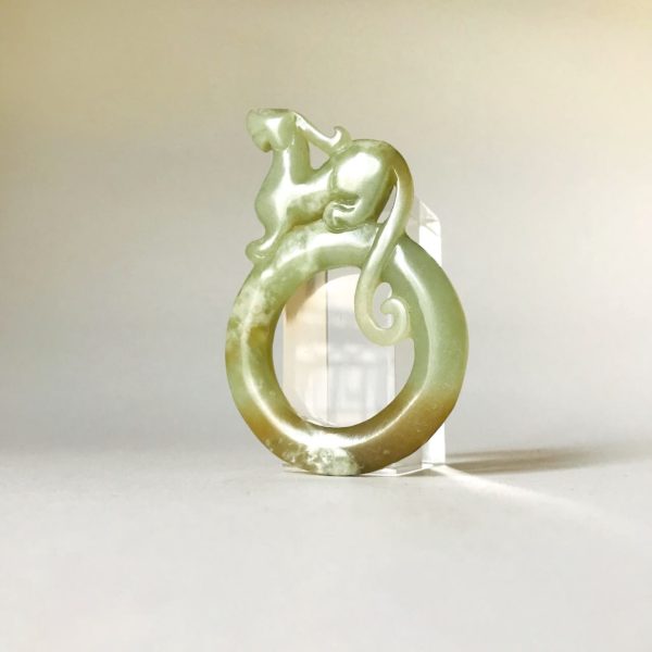 Jade archaïque chinois #14: Pendentif Lion chimérique – Image 2