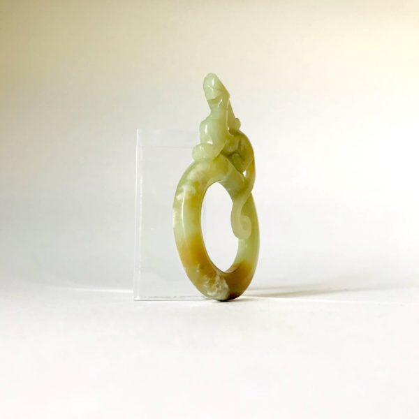 Jade archaïque chinois #14: Pendentif Lion chimérique – Image 3