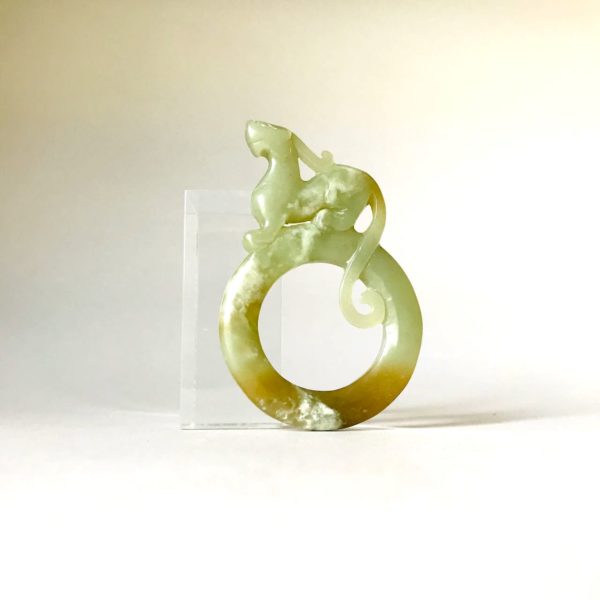 Jade archaïque chinois #14: Pendentif Lion chimérique – Image 4