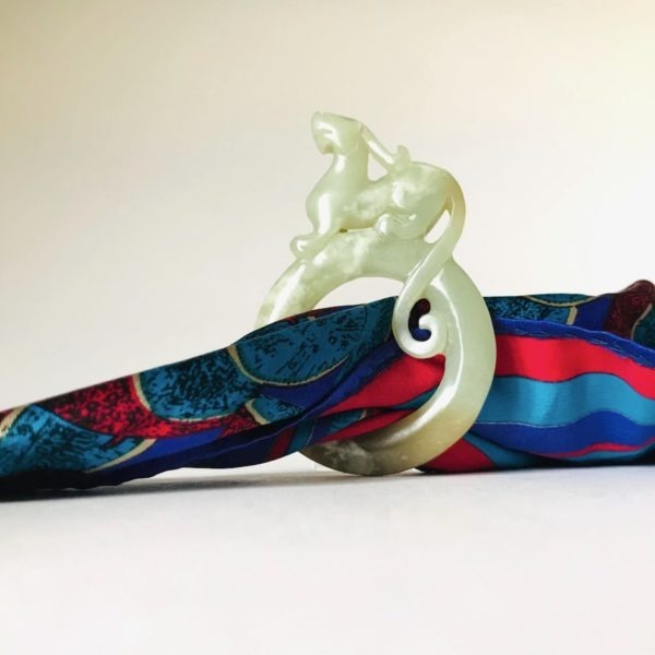 Jade archaïque chinois #14: Pendentif Lion chimérique – Image 5