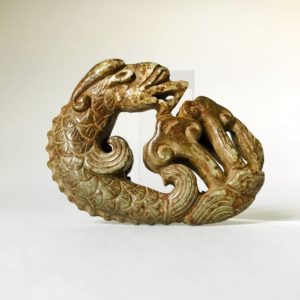 Jade archaïque chinois #15: Poisson aux écailles de dragon
