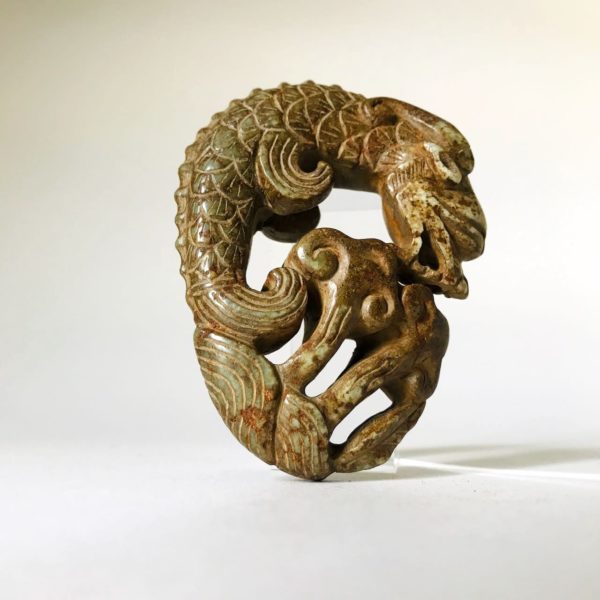 Jade archaïque chinois #15: Poisson aux écailles de dragon – Image 4