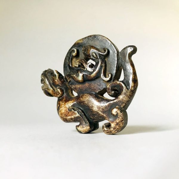 Jade archaïque chinois #08: Dragon Phoenix et disque – Image 2