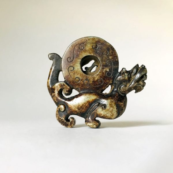 Jade archaïque chinois #08: Dragon Phoenix et disque – Image 4