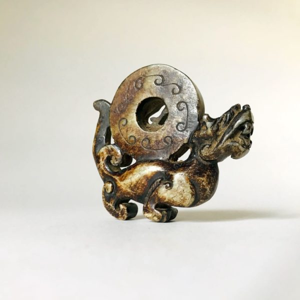 Jade archaïque chinois #08: Dragon Phoenix et disque – Image 5
