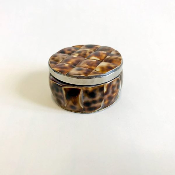 Petite boîte à pilules (ou autre) en mosaïque de porcelaine