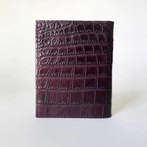 Portefeuille en Crocodile - Bordeaux