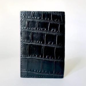 Porte-cartes en Crocodile - Noir
