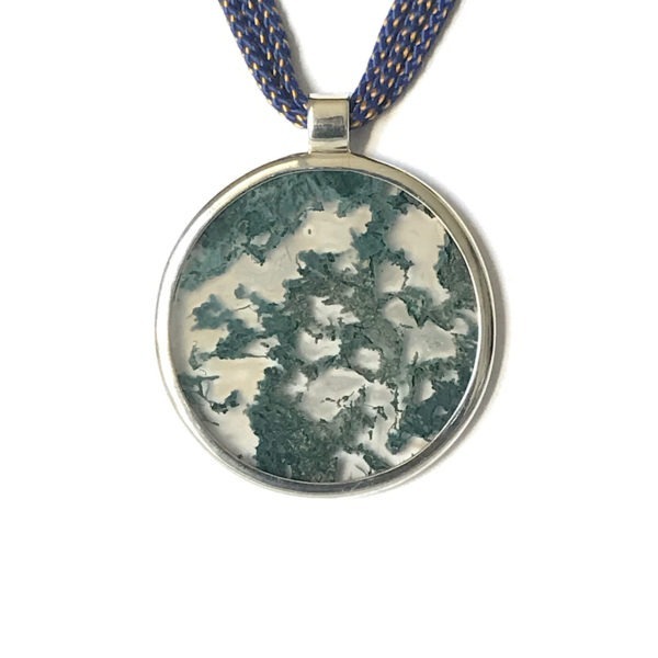 Pierre de Rêves, pendentifs argent premier titre (925/1000) et Agates mousses. – Image 6