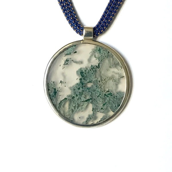 Pierre de Rêves, pendentifs argent premier titre (925/1000) et Agates mousses. – Image 8
