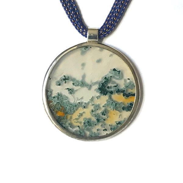 Pierre de Rêves, pendentifs argent premier titre (925/1000) et Agates mousses. – Image 10