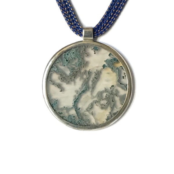 Pierre de Rêves, pendentifs argent premier titre (925/1000) et Agates mousses. – Image 11