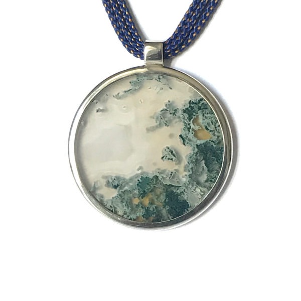 Pierre de Rêves, pendentifs argent premier titre (925/1000) et Agates mousses. – Image 12