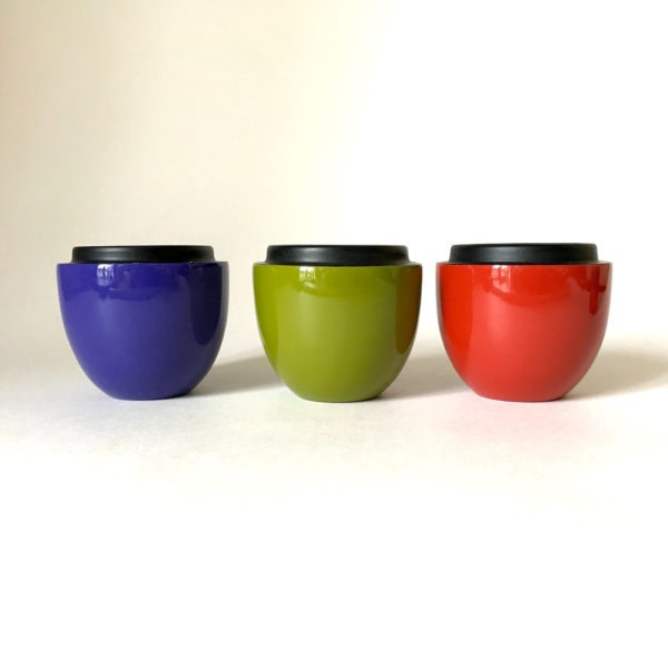 3 petits pots couverts en véritable laque d’Asie – Image 2