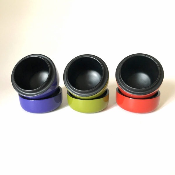 3 petits pots couverts en véritable laque d’Asie – Image 4