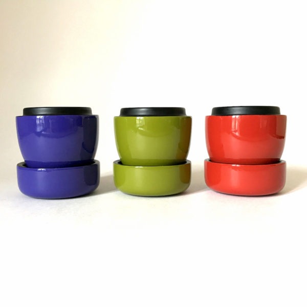 3 petits pots couverts en véritable laque d’Asie – Image 5