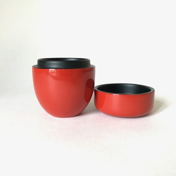3 petits pots couverts en véritable laque d’Asie – Image 7